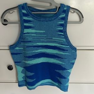 Amazon light and dark blue top